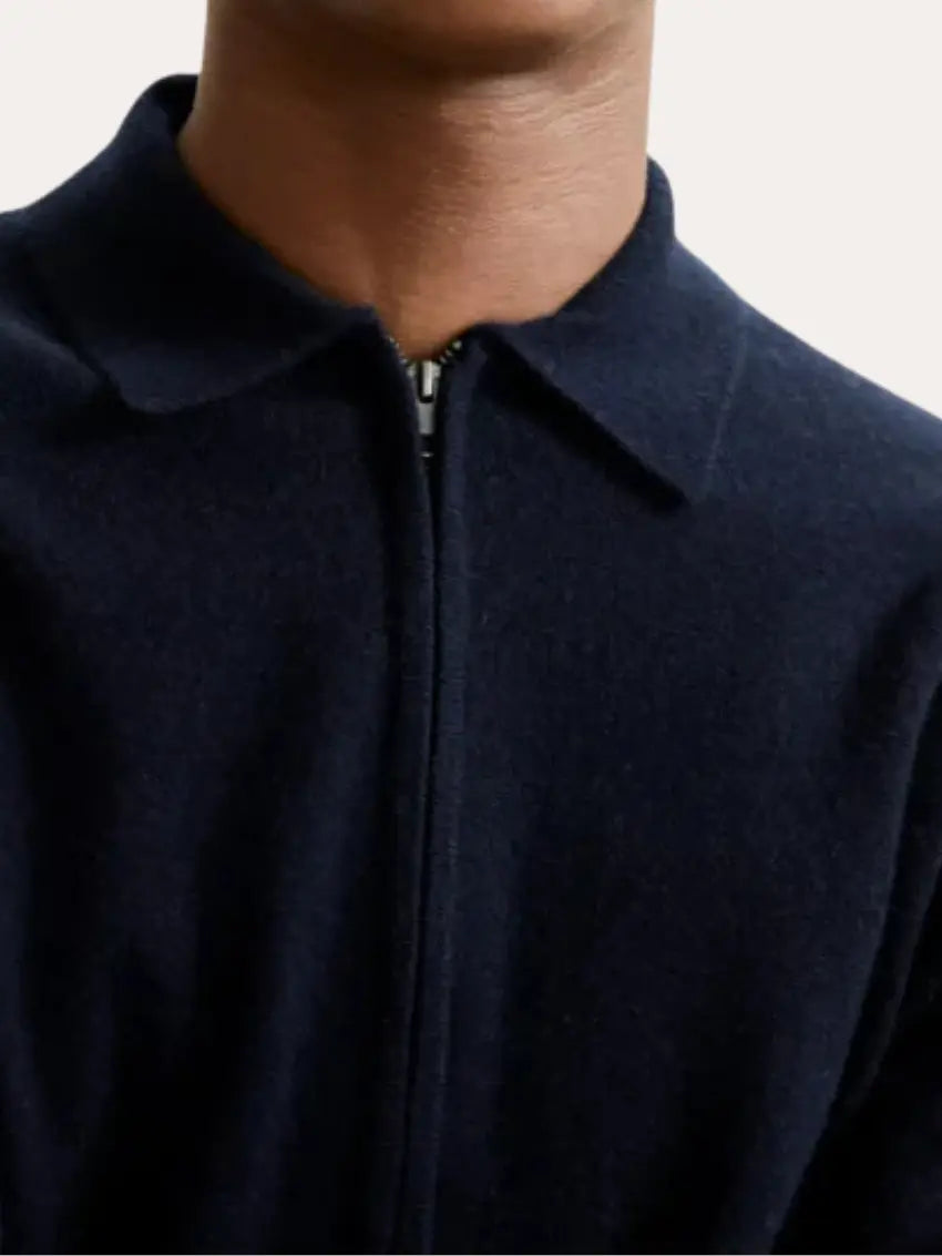 Cashmere Jas Marineblauw