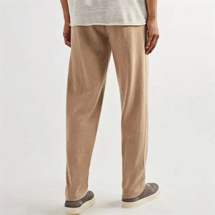 Handcrafted Cashmere Trousers – Sable Khaki