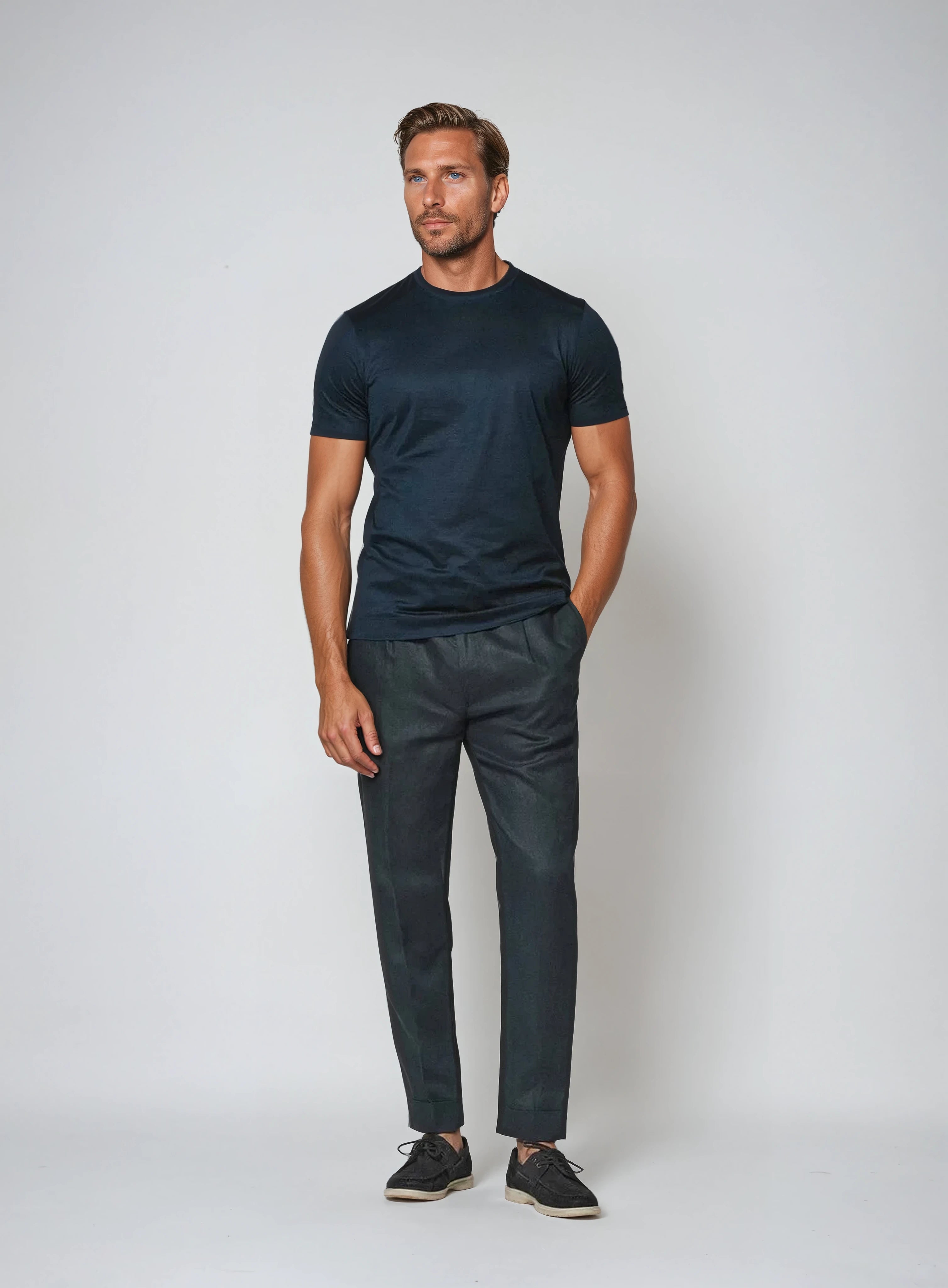 Signature Supima T-shirt – Marineblauw