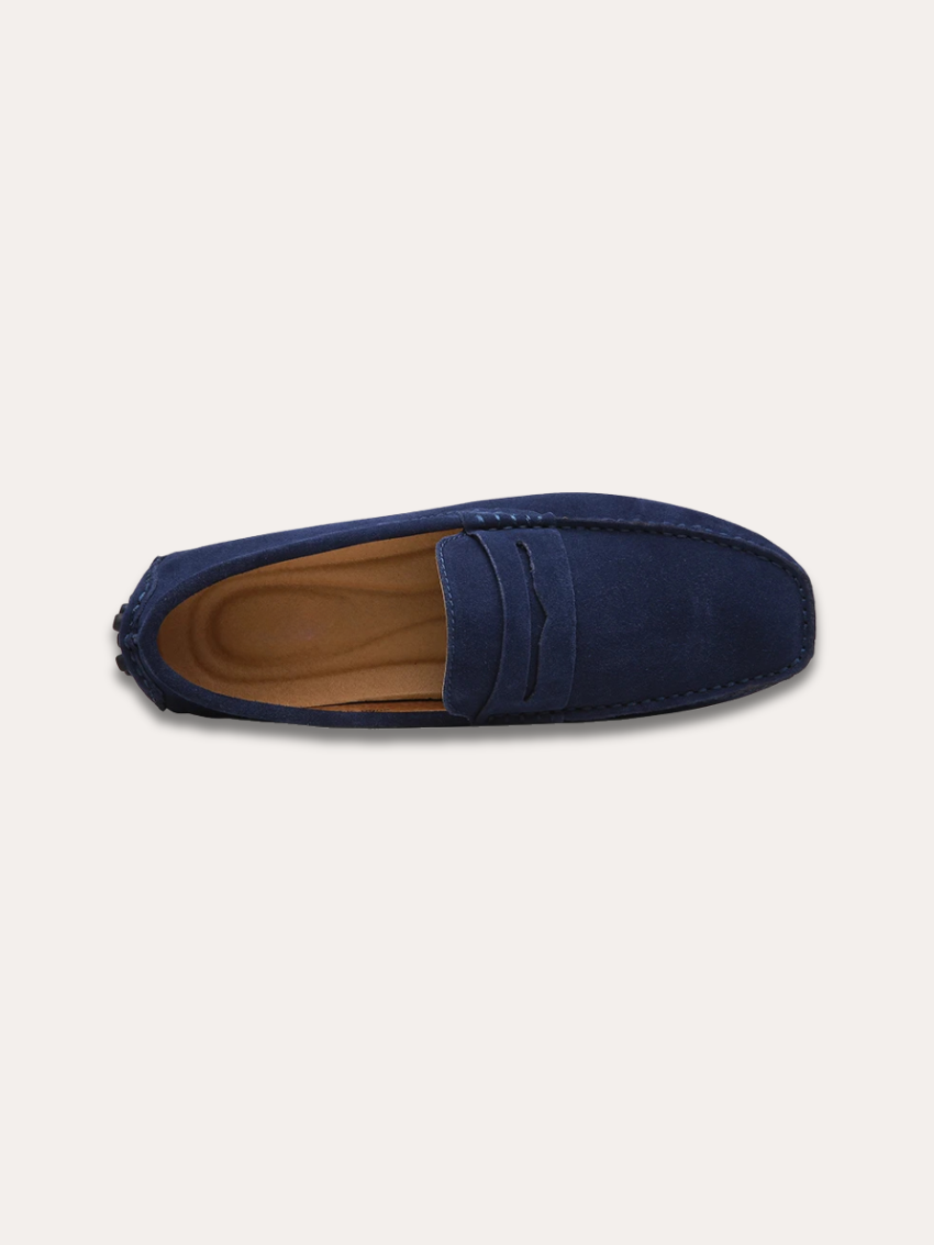 Classique Suède Driving Loafers - Marineblauw