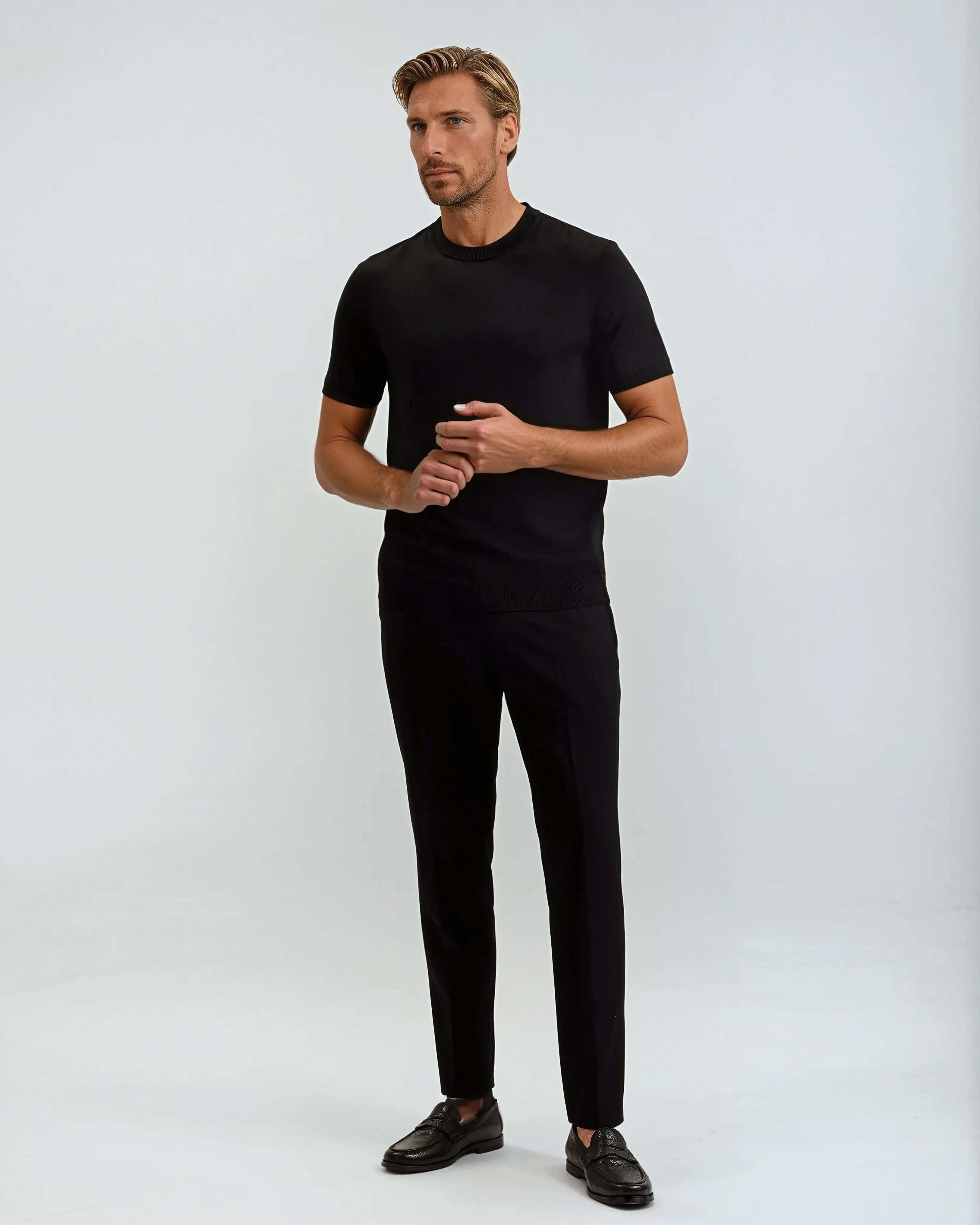 Signature Supima T-shirt – Profond Zwart