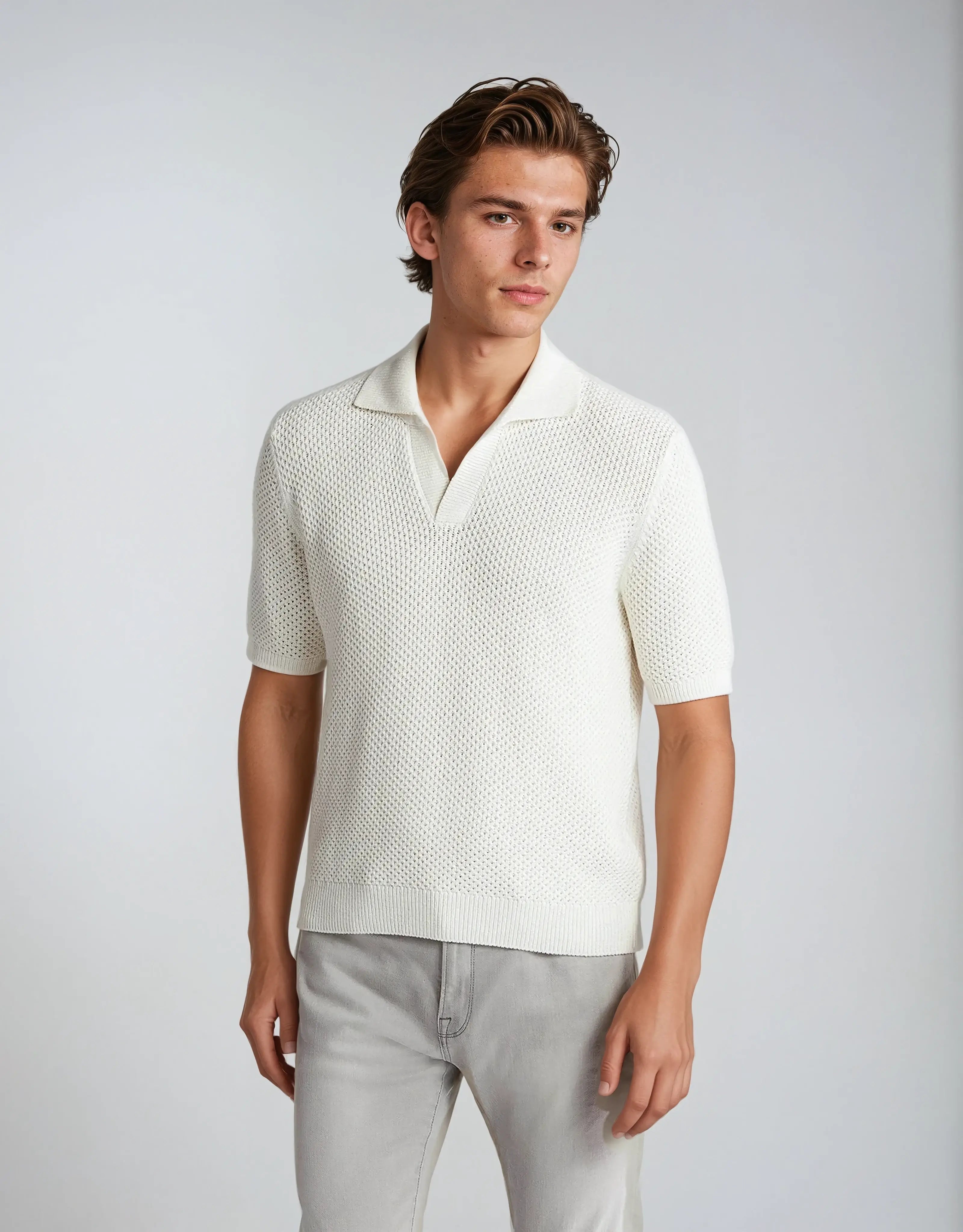 Crochet Polo Wit