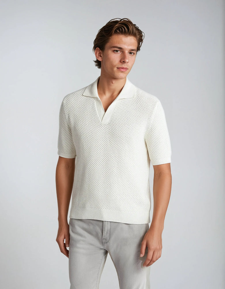 Crochet Polo Wit