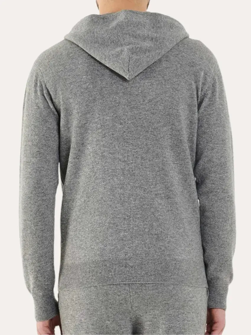 Cashmere Knit Zip Vest - Lichtgrijs