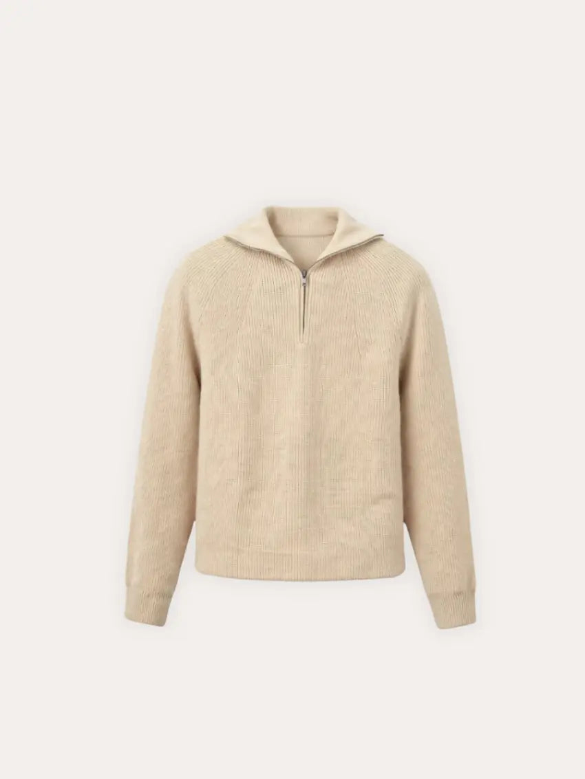 Quarter Zip Gebreide trui