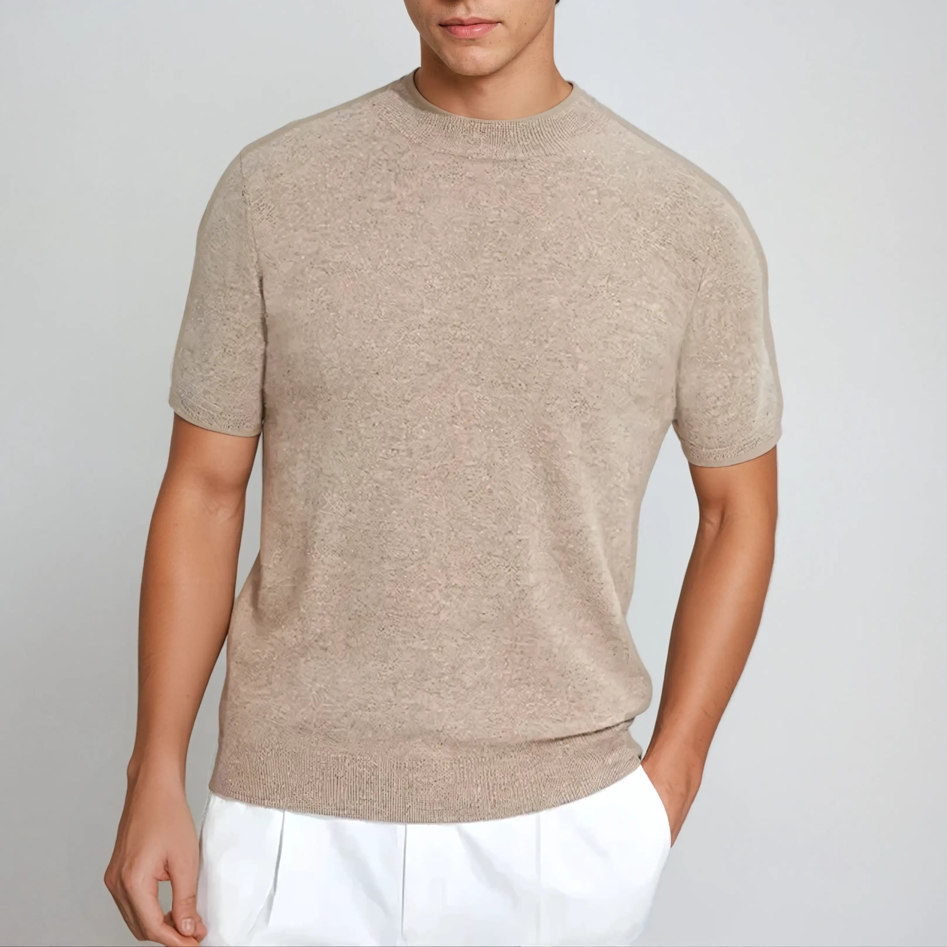 Cashwool T-shirt Beige