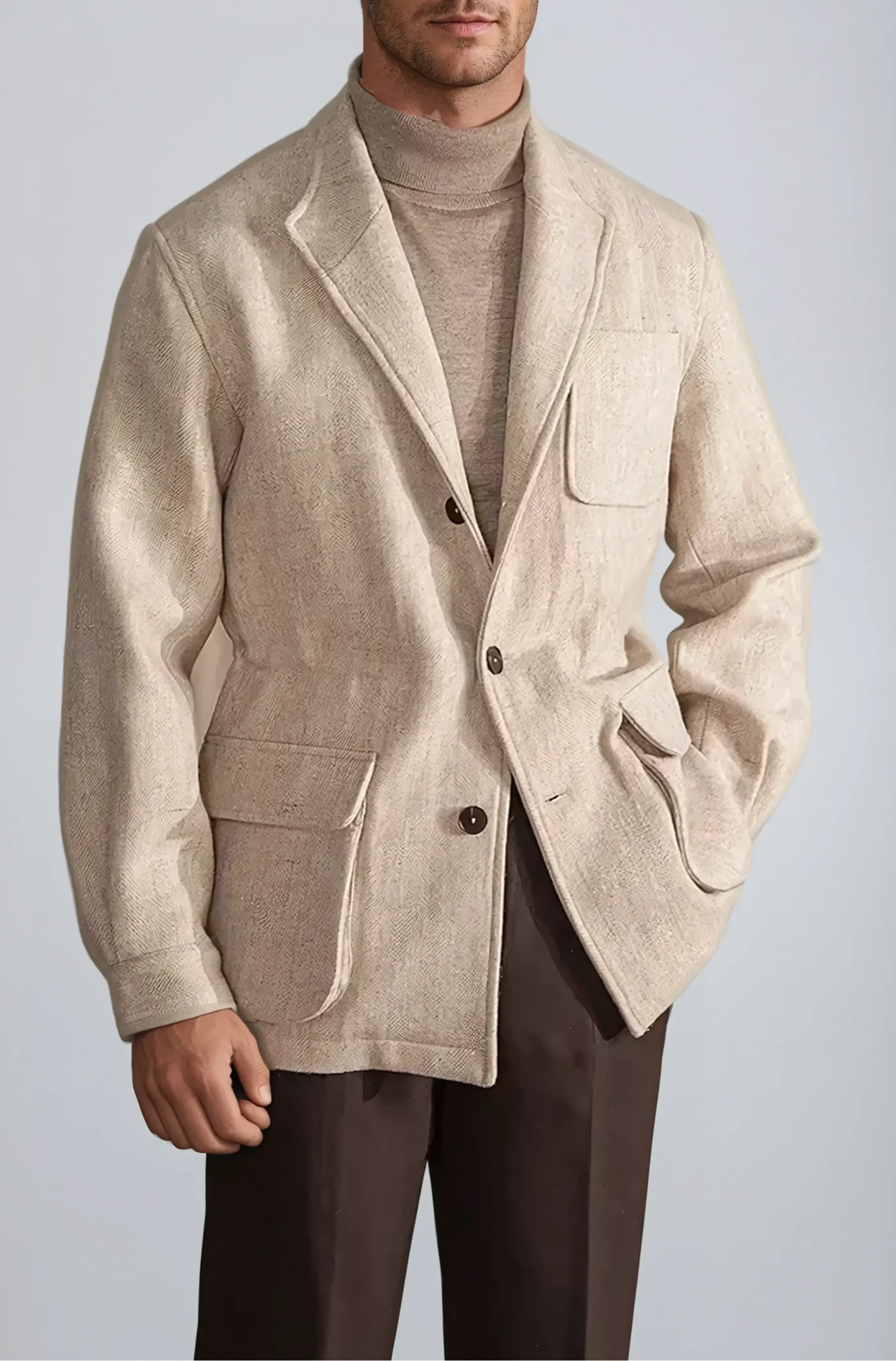 Wollen Jas Beige