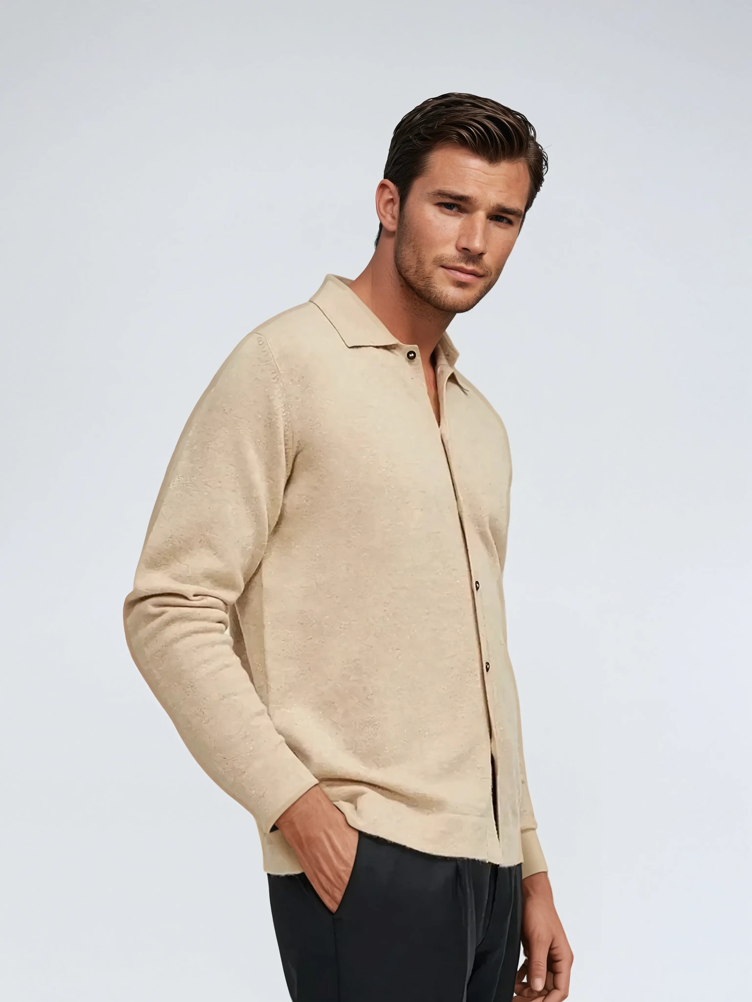 Cashwool Overhemd Beige