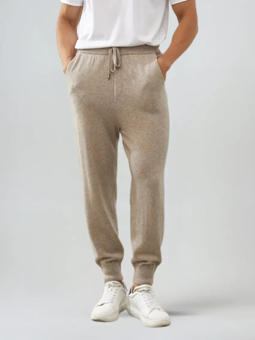 Refined Cashmere Trousers – Beige