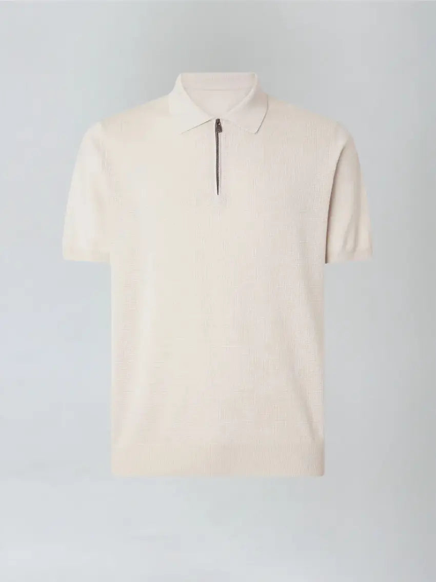 Polo met Rits - Beige