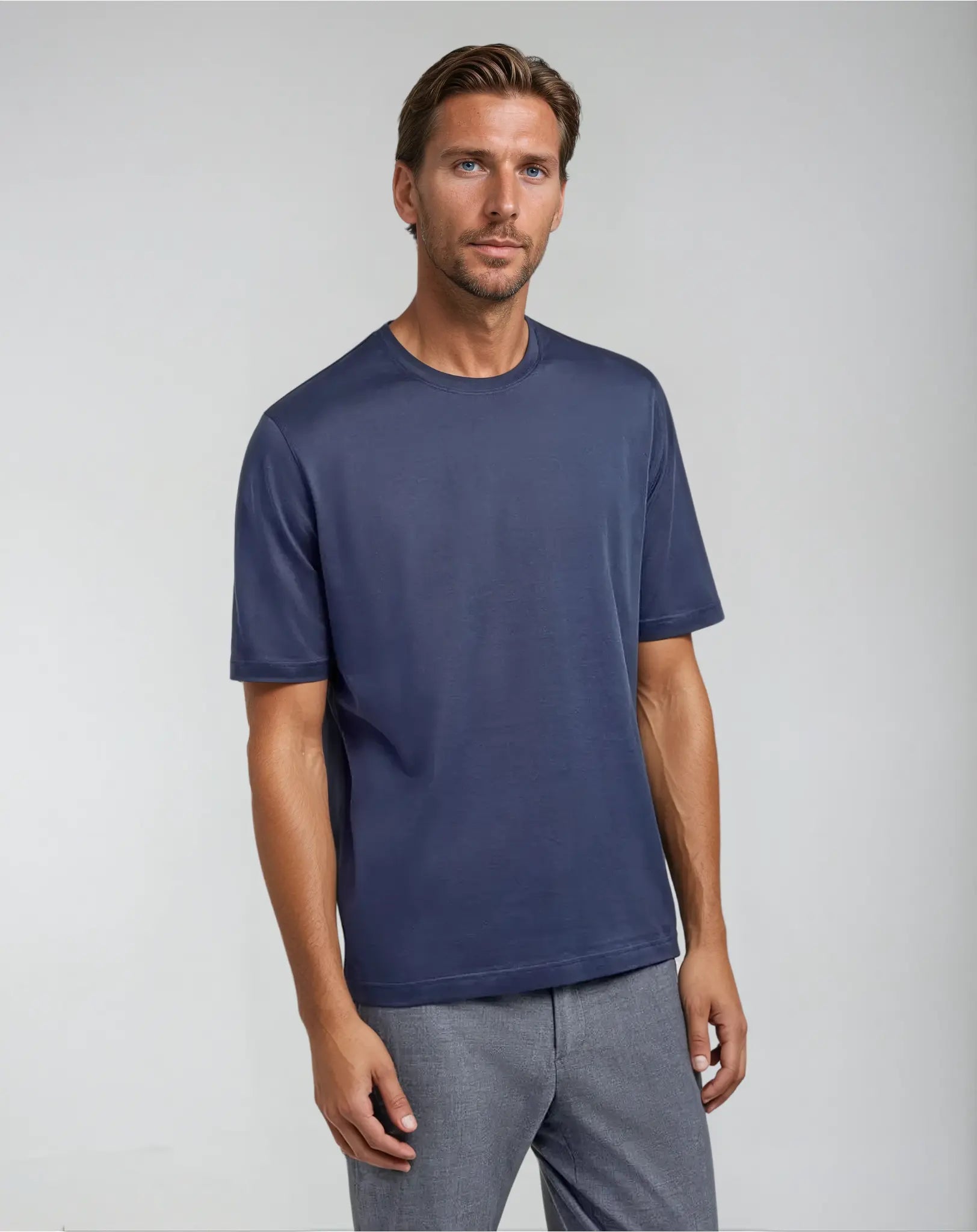 Signature Supima T-shirt – Intens Blauw