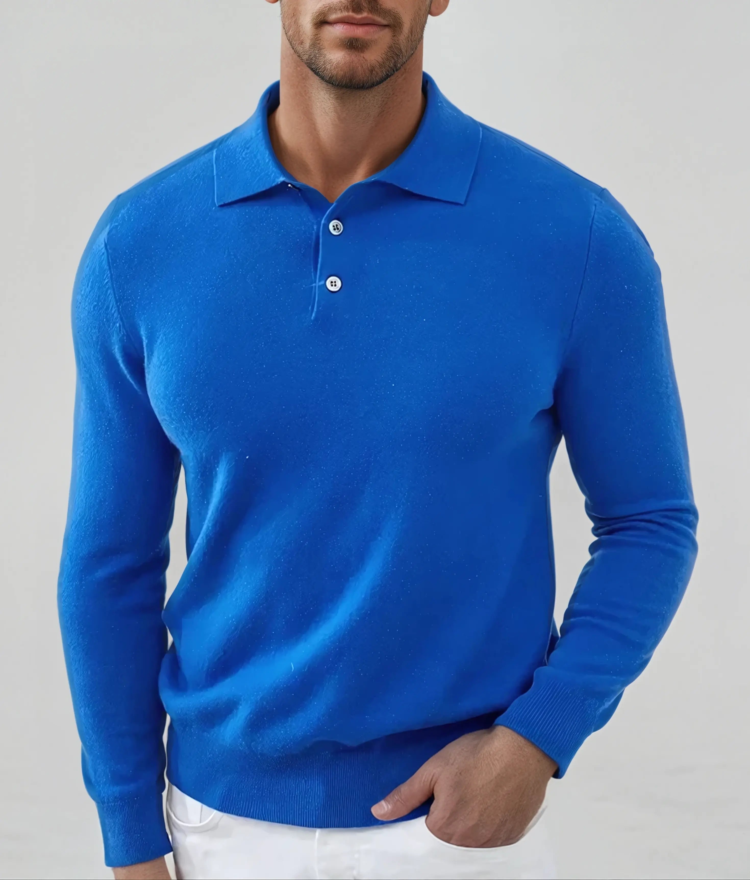 Polo Cashmere Classique – Blauw