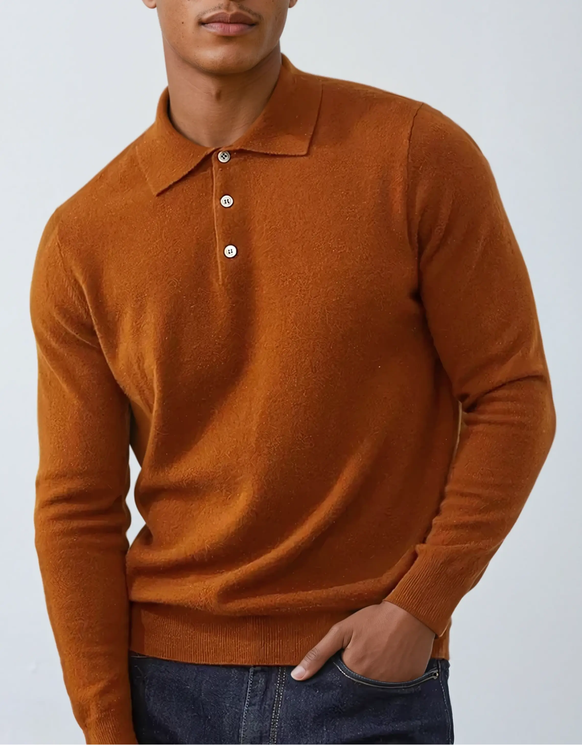 Polo Cashmere Classique – Bruin