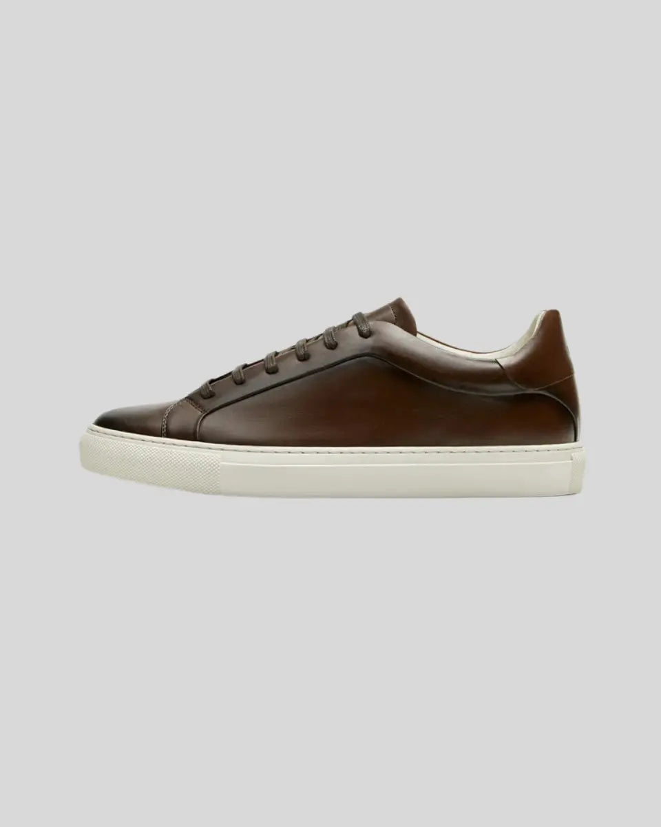 Leren Oxford Sneakers - Bruin