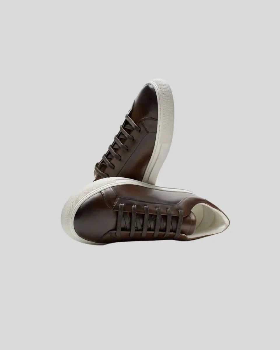 Leren Oxford Sneakers - Bruin