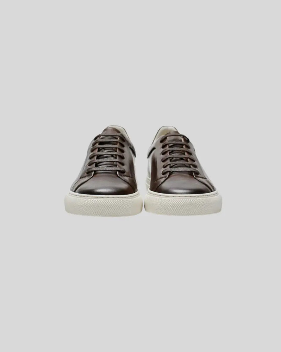 Leren Oxford Sneakers - Bruin