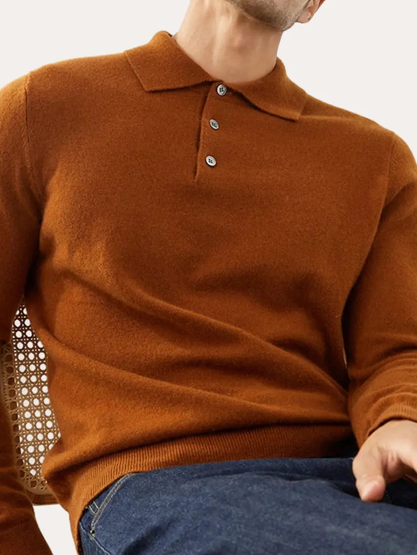 Polo Cashmere Classique – Bruin