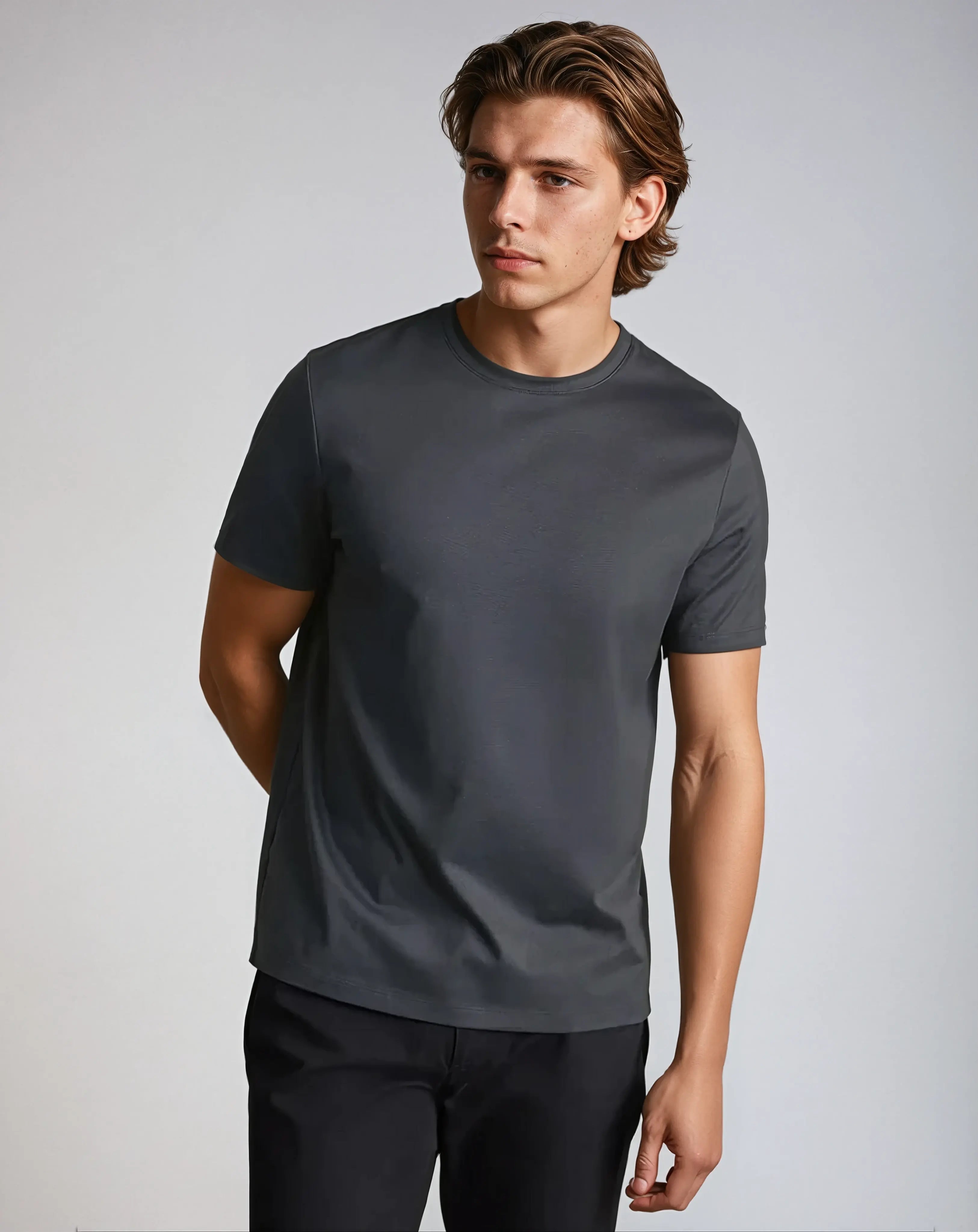 Signature Supima T-shirt – Profond Grijs
