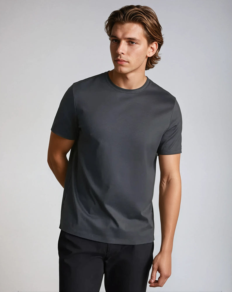 Signature Supima T-shirt – Profond Grijs