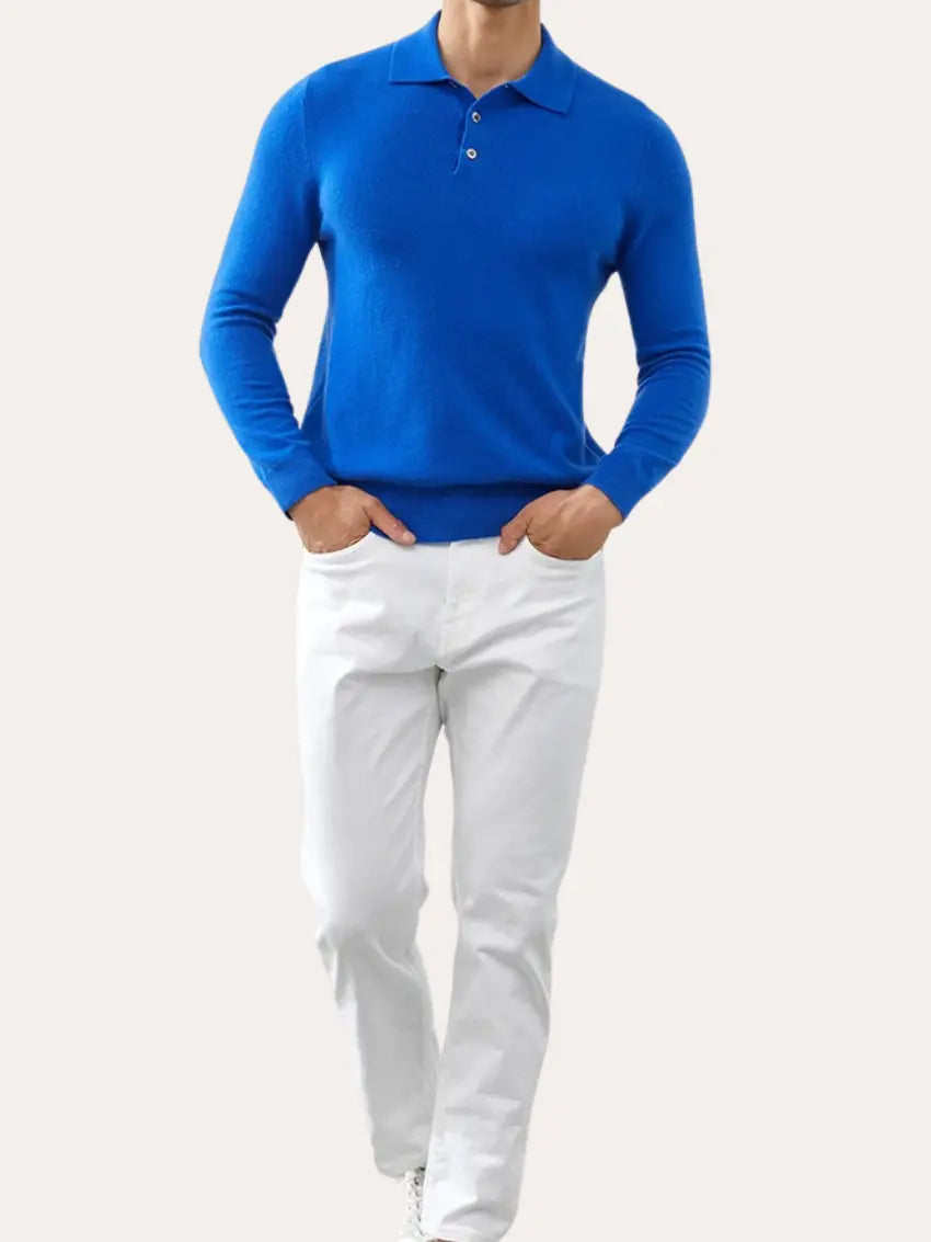 Polo Cashmere Classique – Blauw