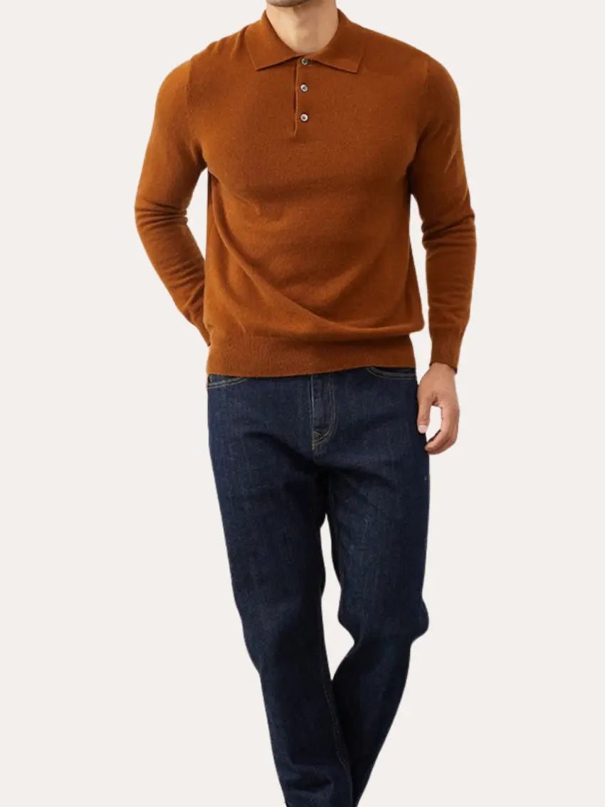 Polo Cashmere Classique – Bruin