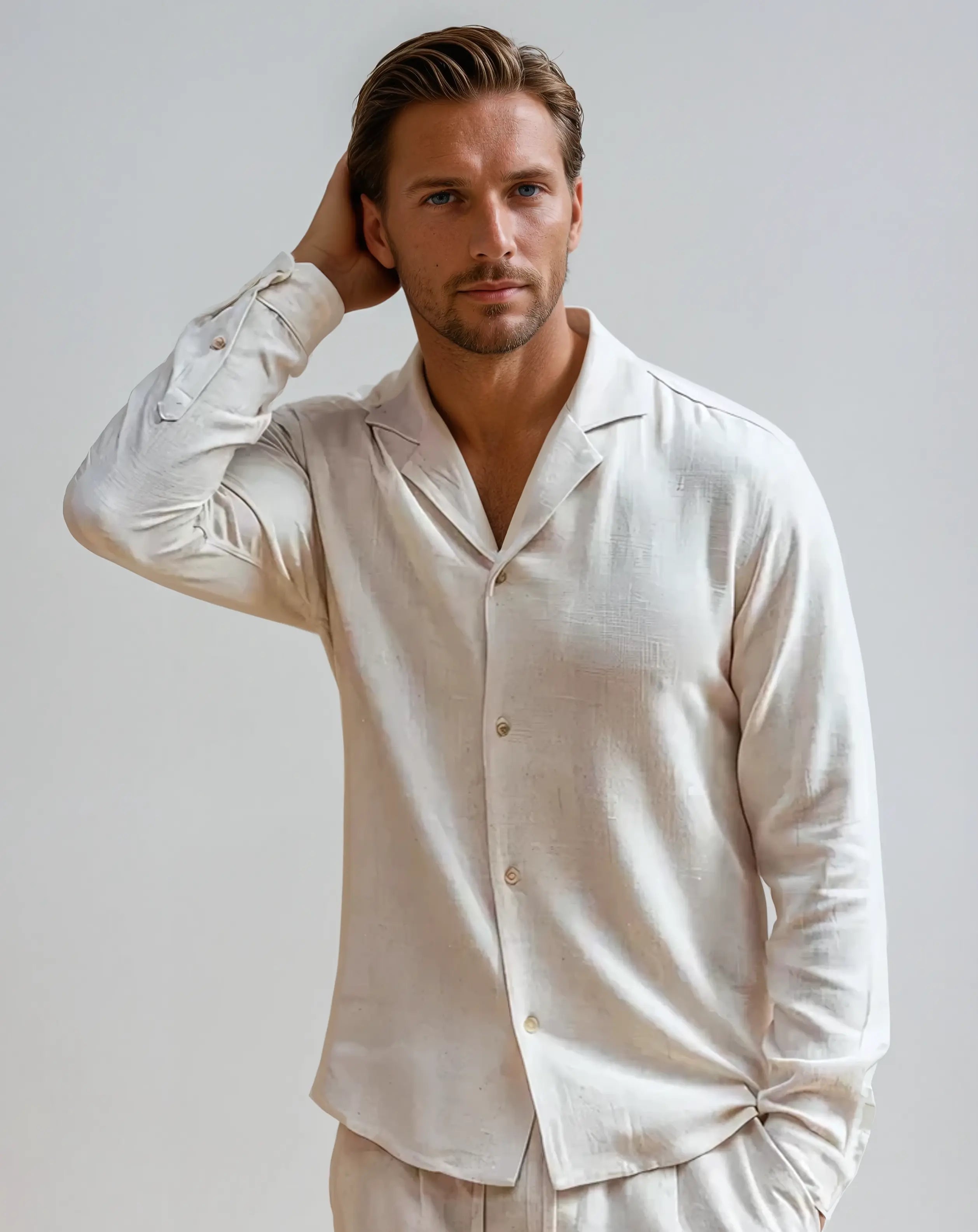 Linnen Beach Overhemd - Beige
