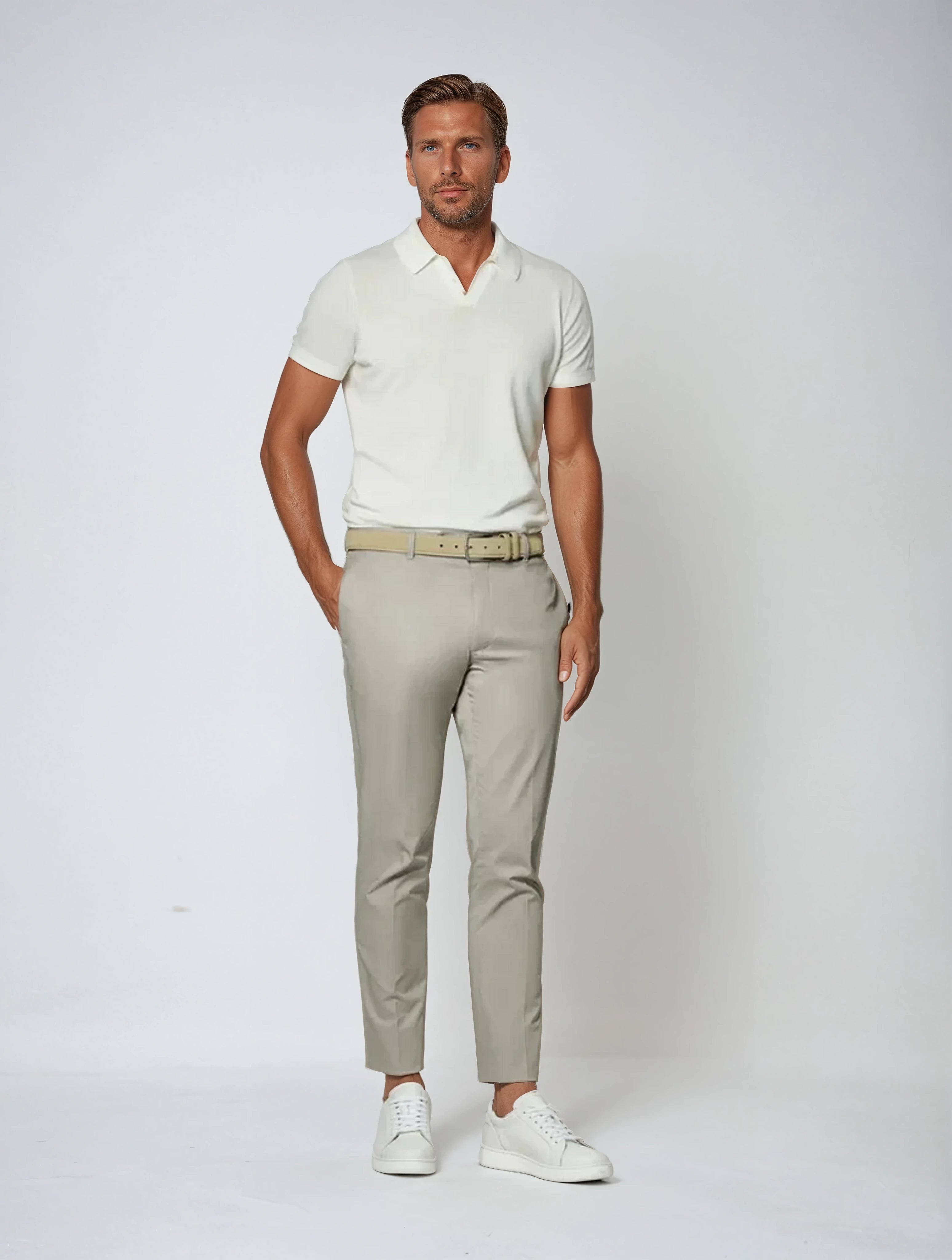 Polo Zonder Knopen - Wit