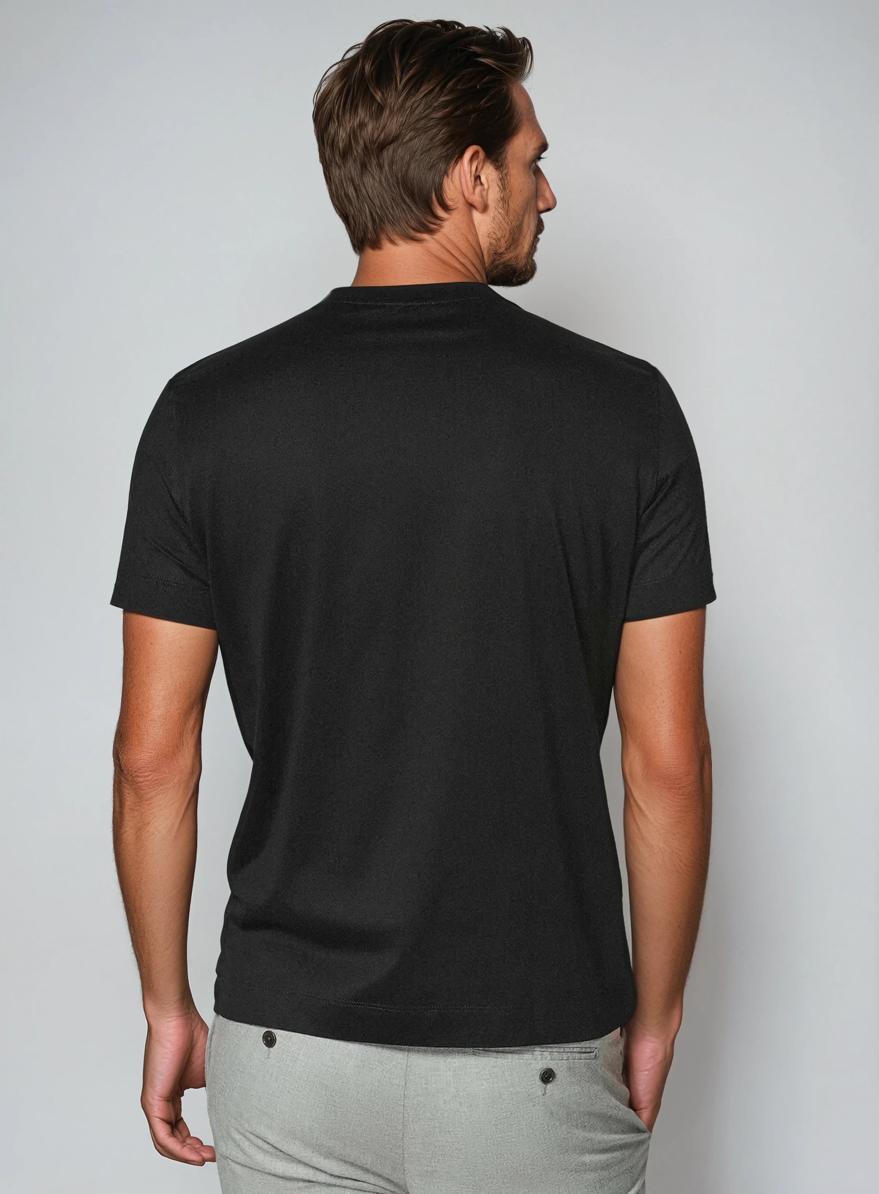 Signature Supima T-shirt – Profond Zwart