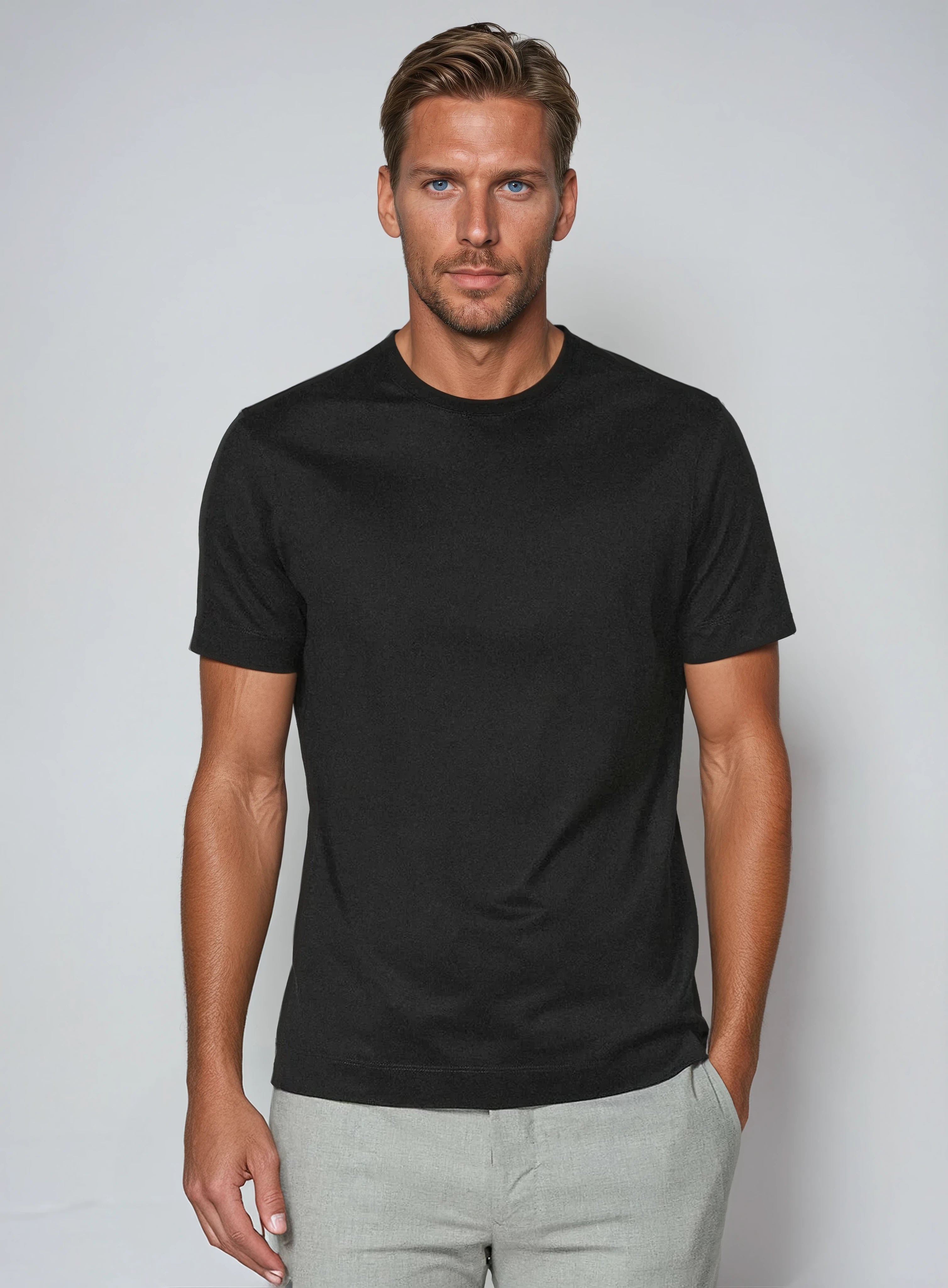 Signature Supima T-shirt – Profond Zwart