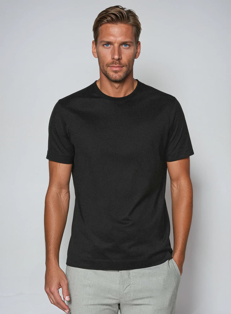 Signature Supima T-shirt – Profond Zwart