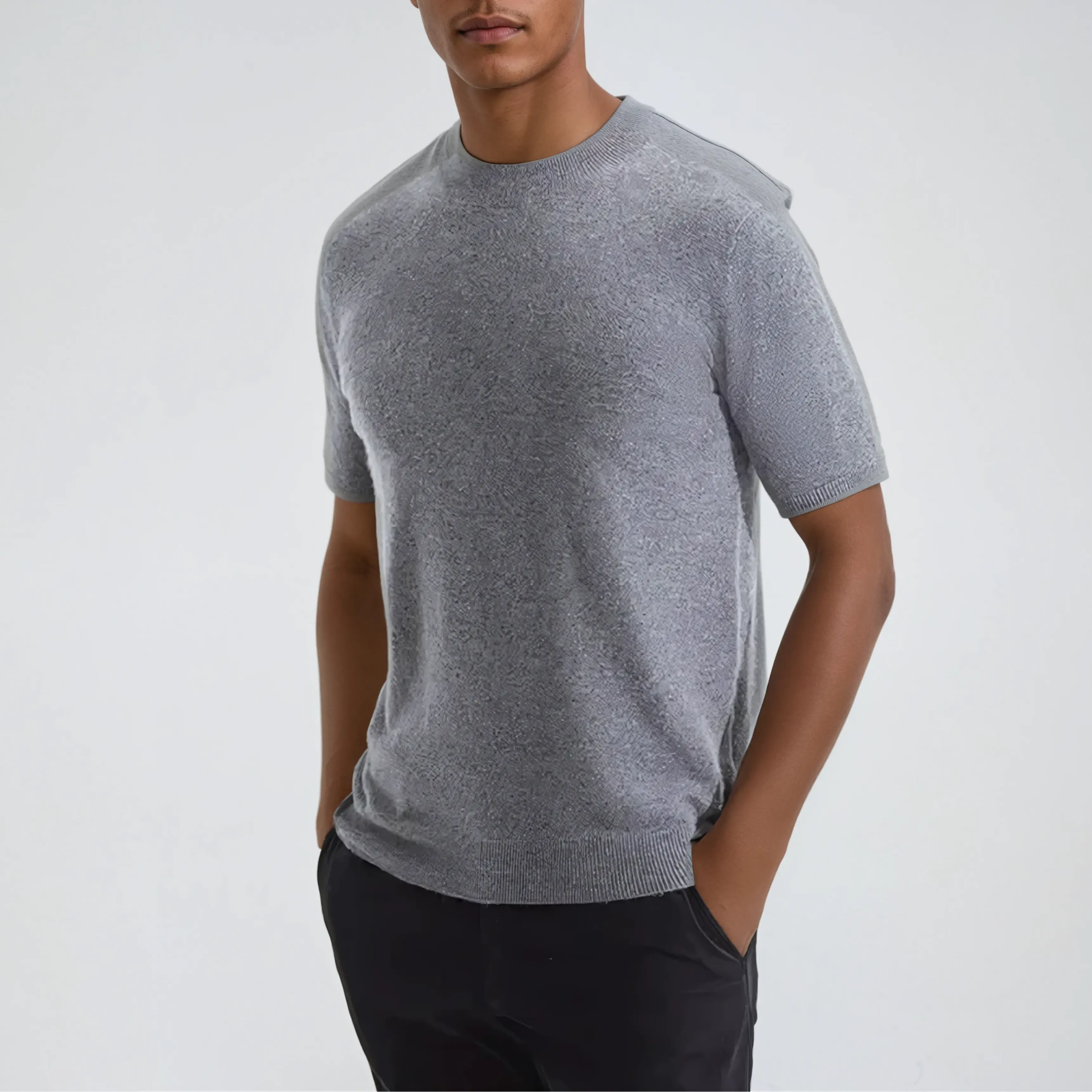 Cashwool T-shirt Grijs