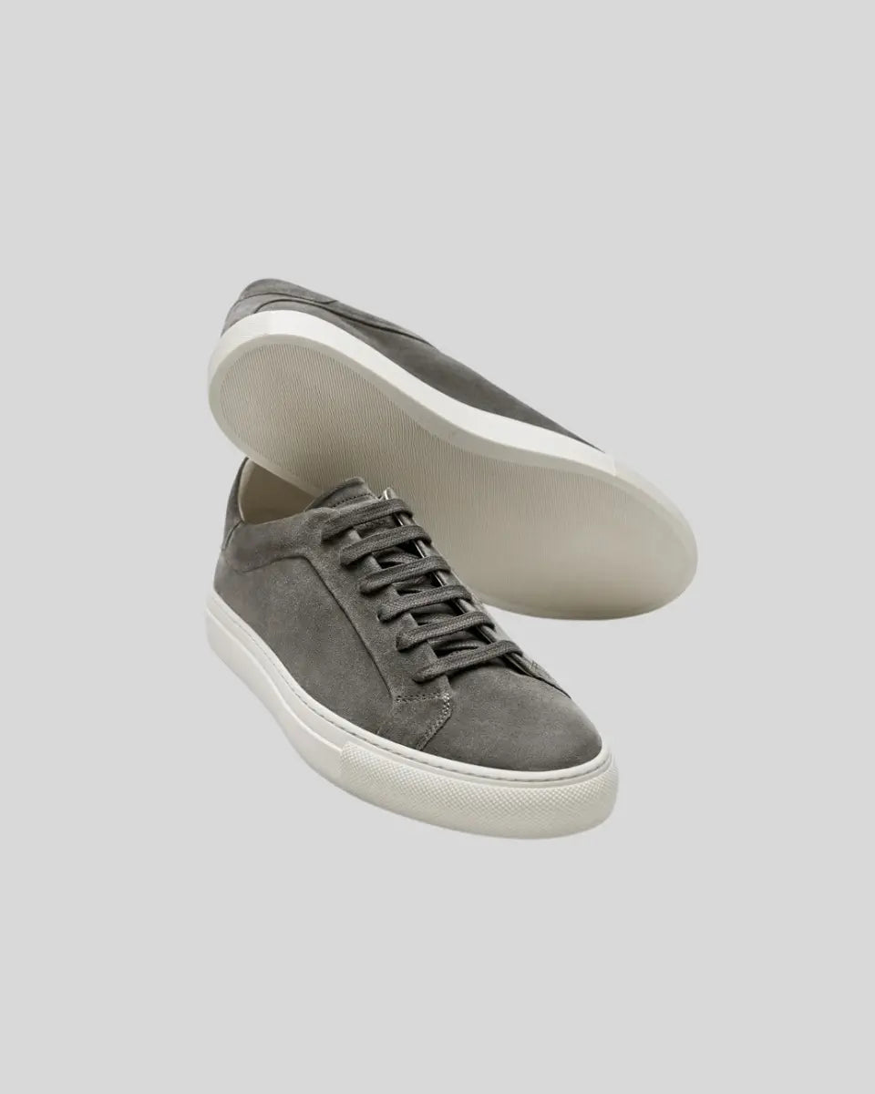 Leren Oxford Sneakers - Donkergrijs