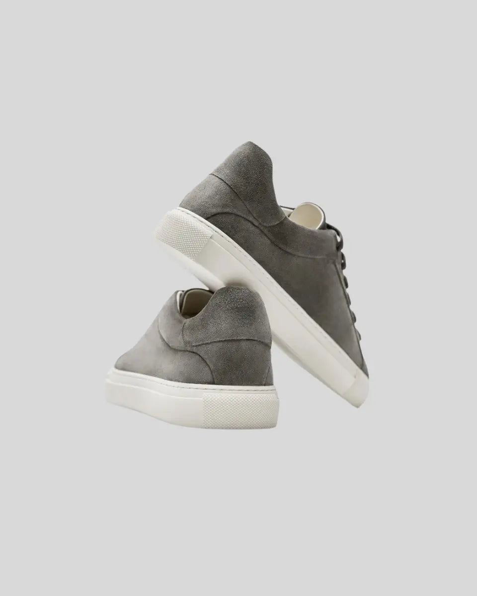 Leren Oxford Sneakers - Donkergrijs