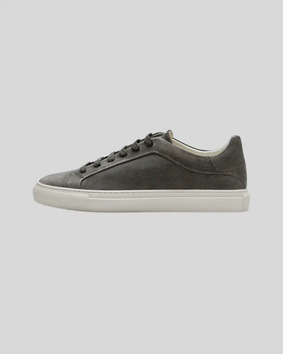 Leren Oxford Sneakers - Donkergrijs