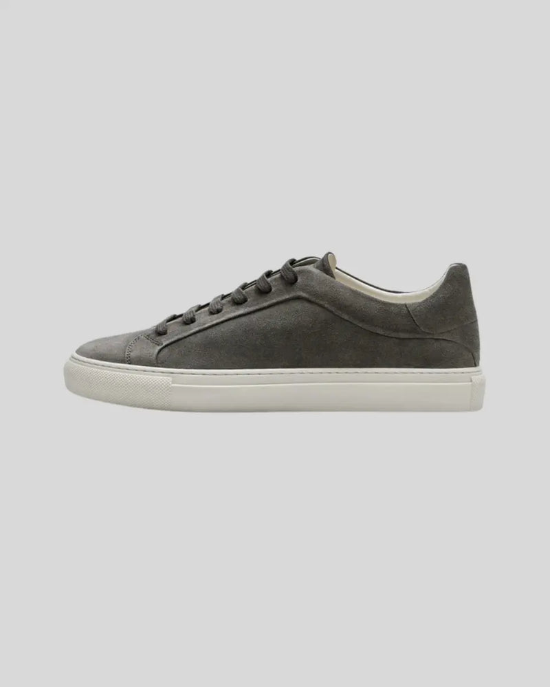 Leren Oxford Sneakers - Donkergrijs