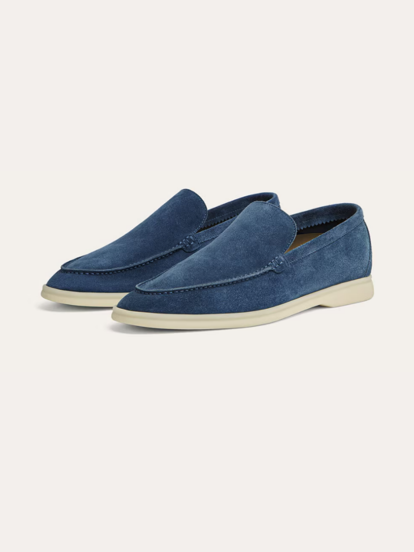 Refined Suede Loafers – Intens Blauw
