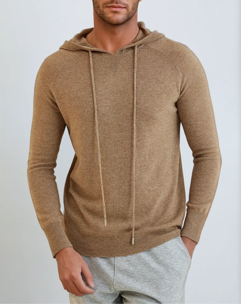 Essential Cashmere Hoodie - Khaki Artisan