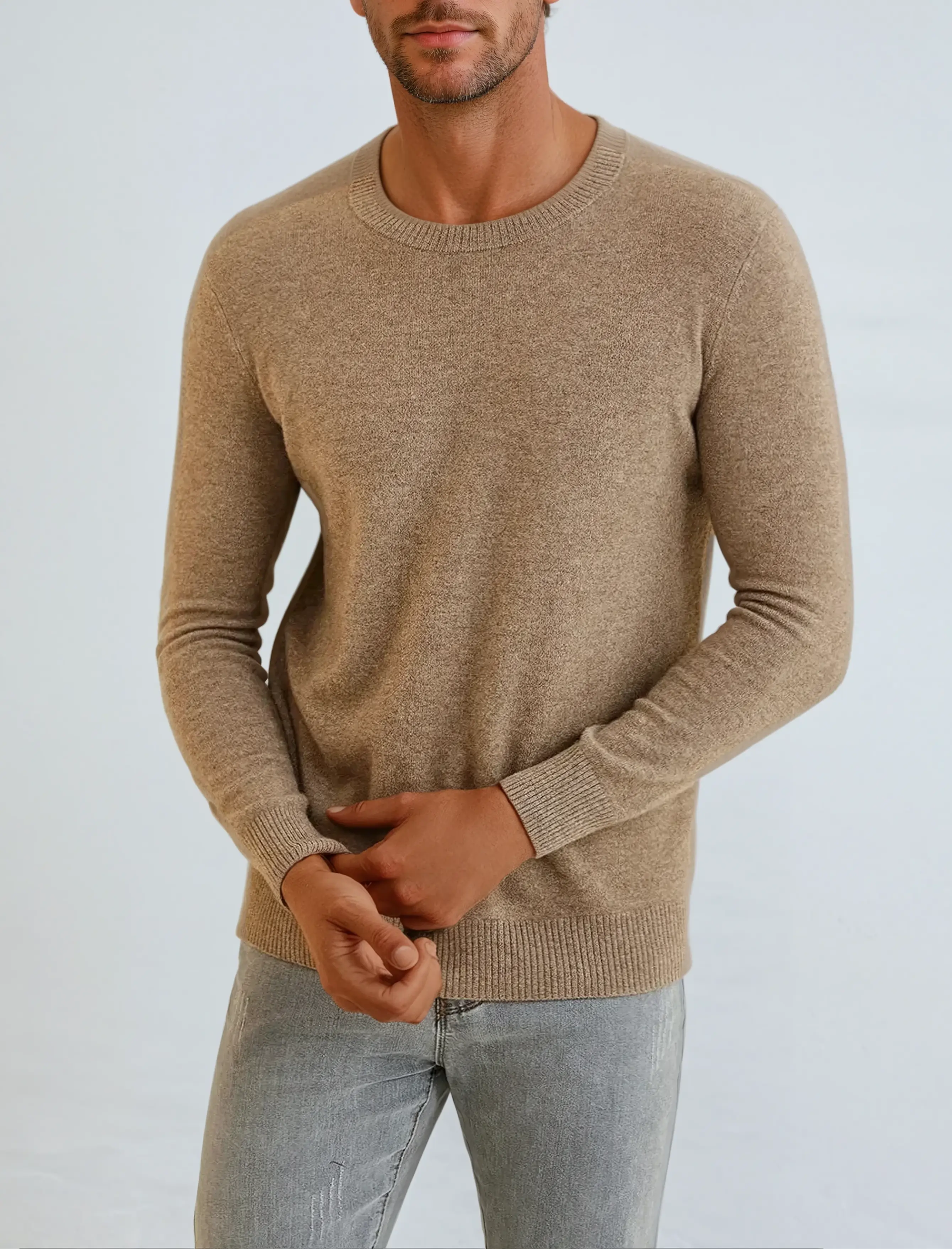 Signature Cashmere Sweater - Sable Khaki