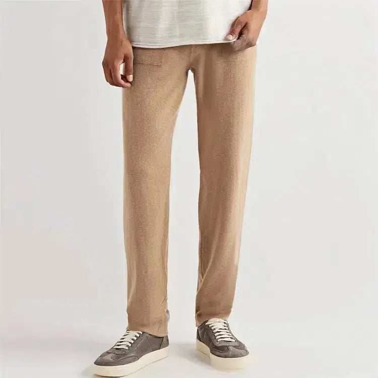 Handcrafted Cashmere Trousers – Sable Khaki