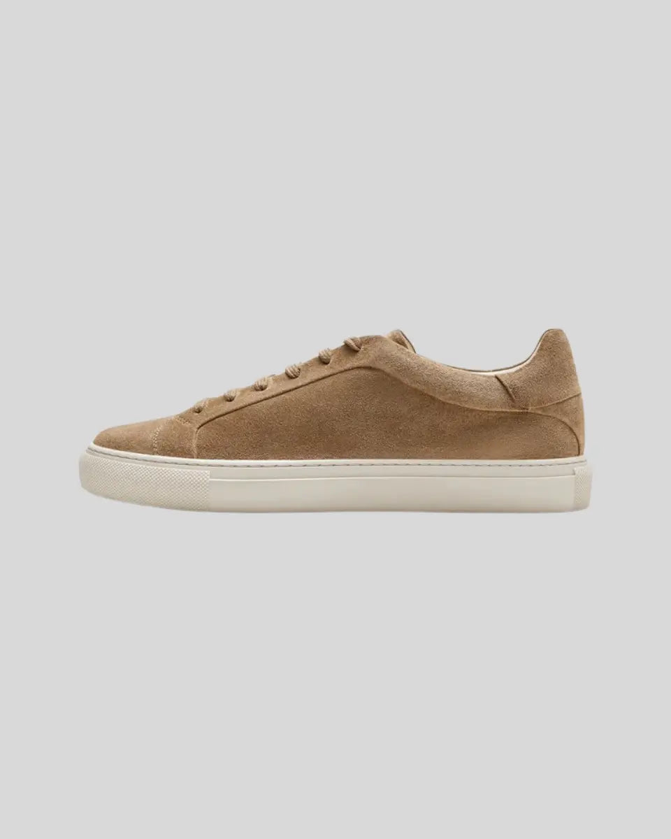 Leren Oxford Sneakers - Khaki