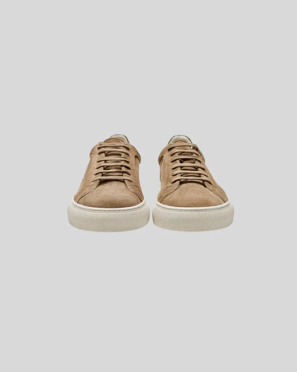Leren Oxford Sneakers - Khaki