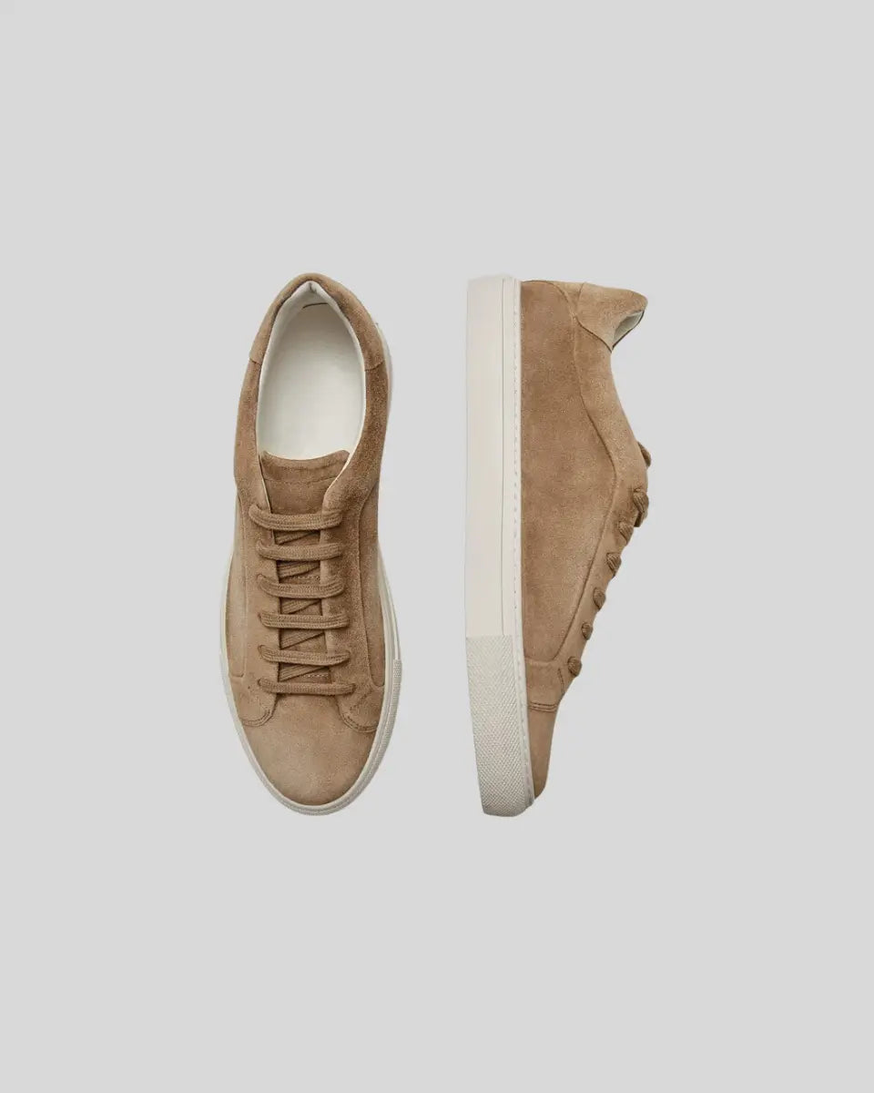 Leren Oxford Sneakers - Khaki