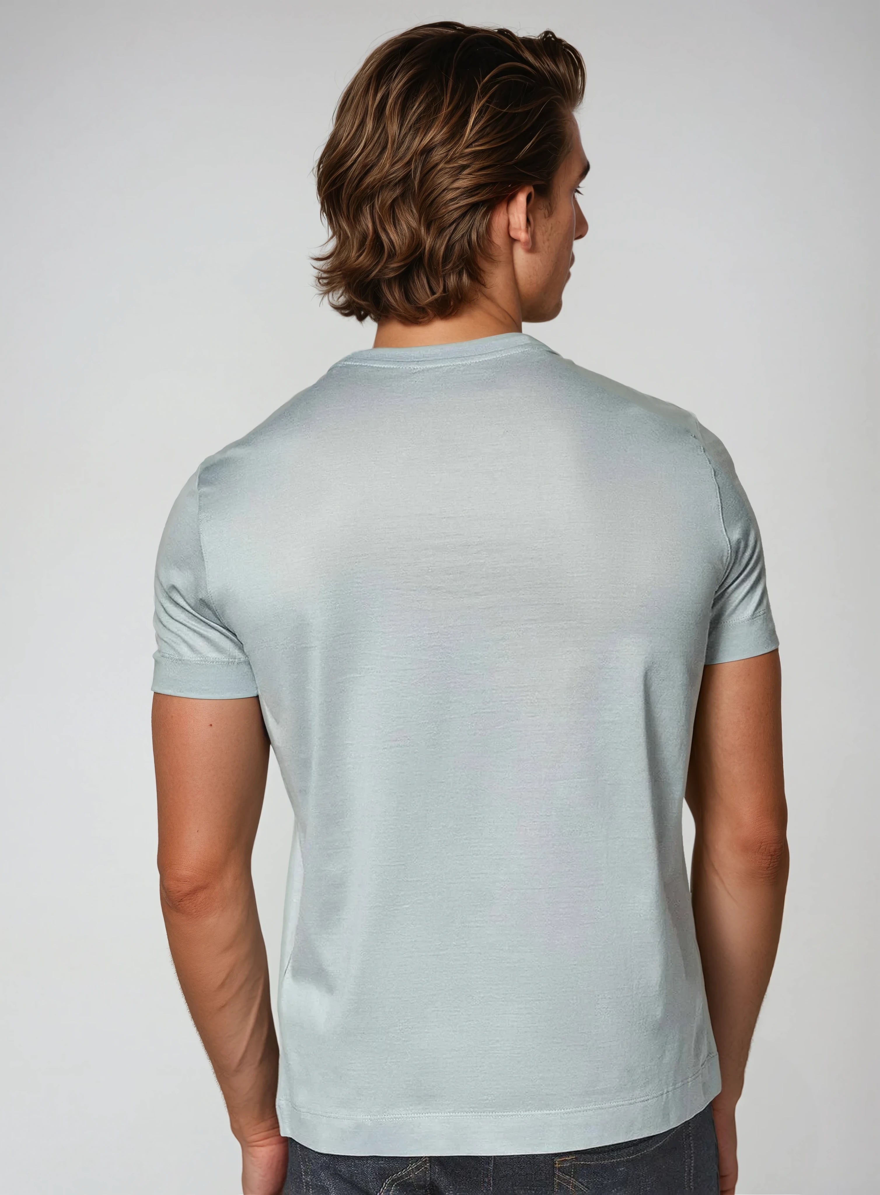 Signature Supima T-shirt – Lichtgrijs