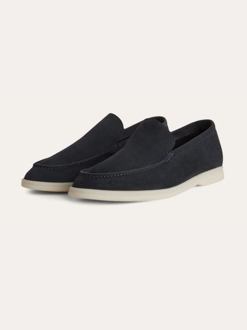 Refined Suede Loafers – Marineblauw