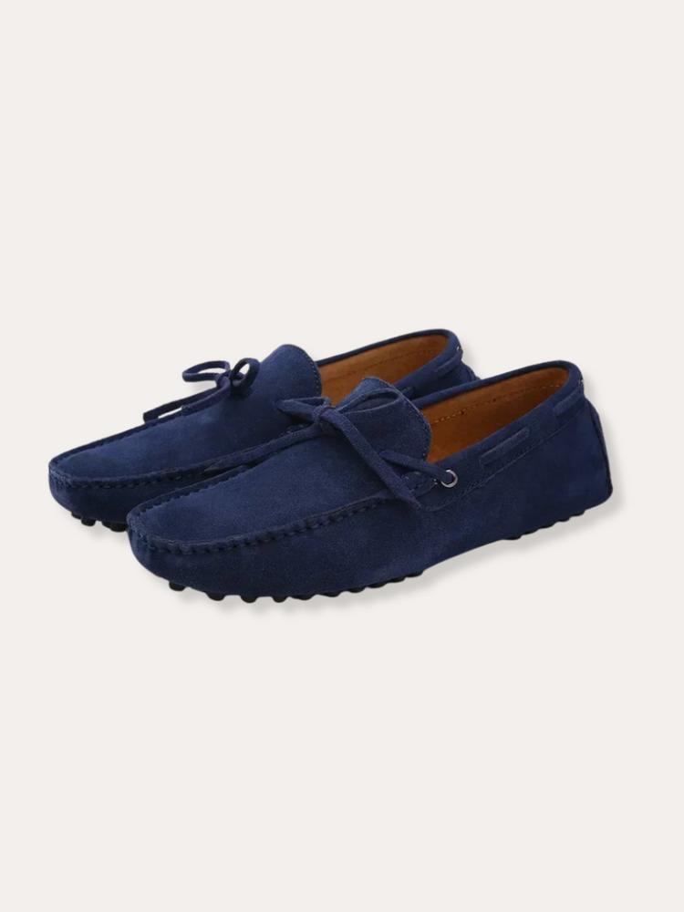 Suède Mocassins - Marineblauw