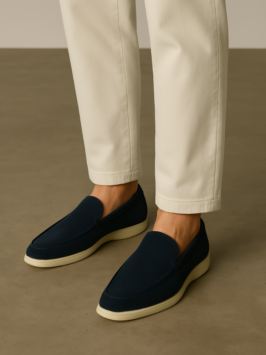 Refined Suede Loafers – Marineblauw