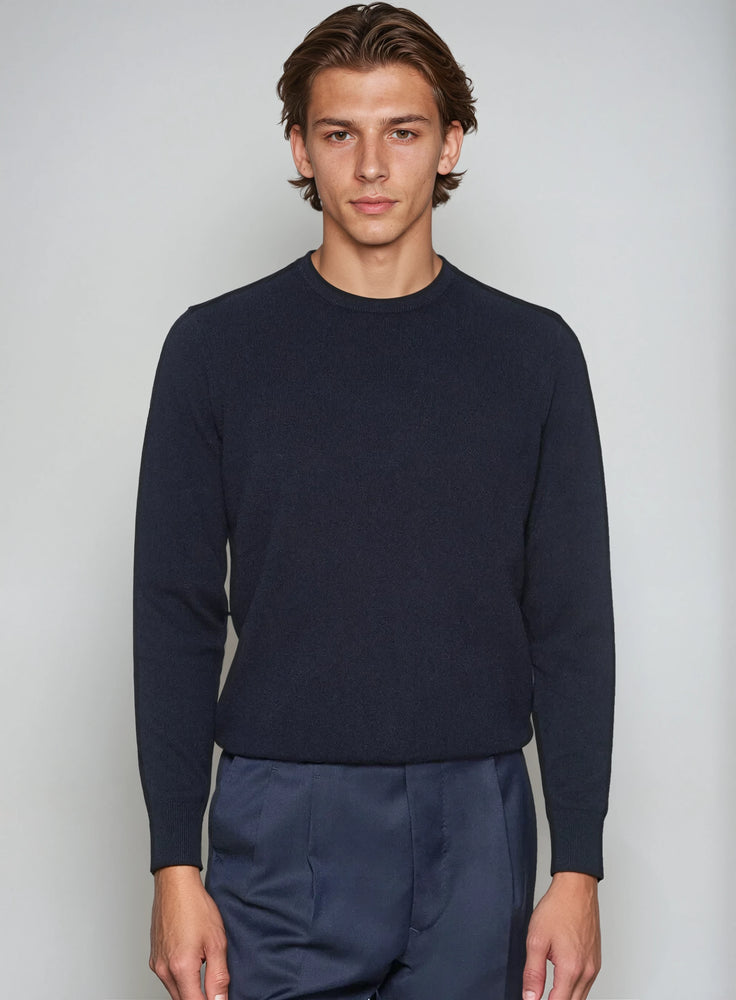 Premium Cashwool sweater - Marineblauw