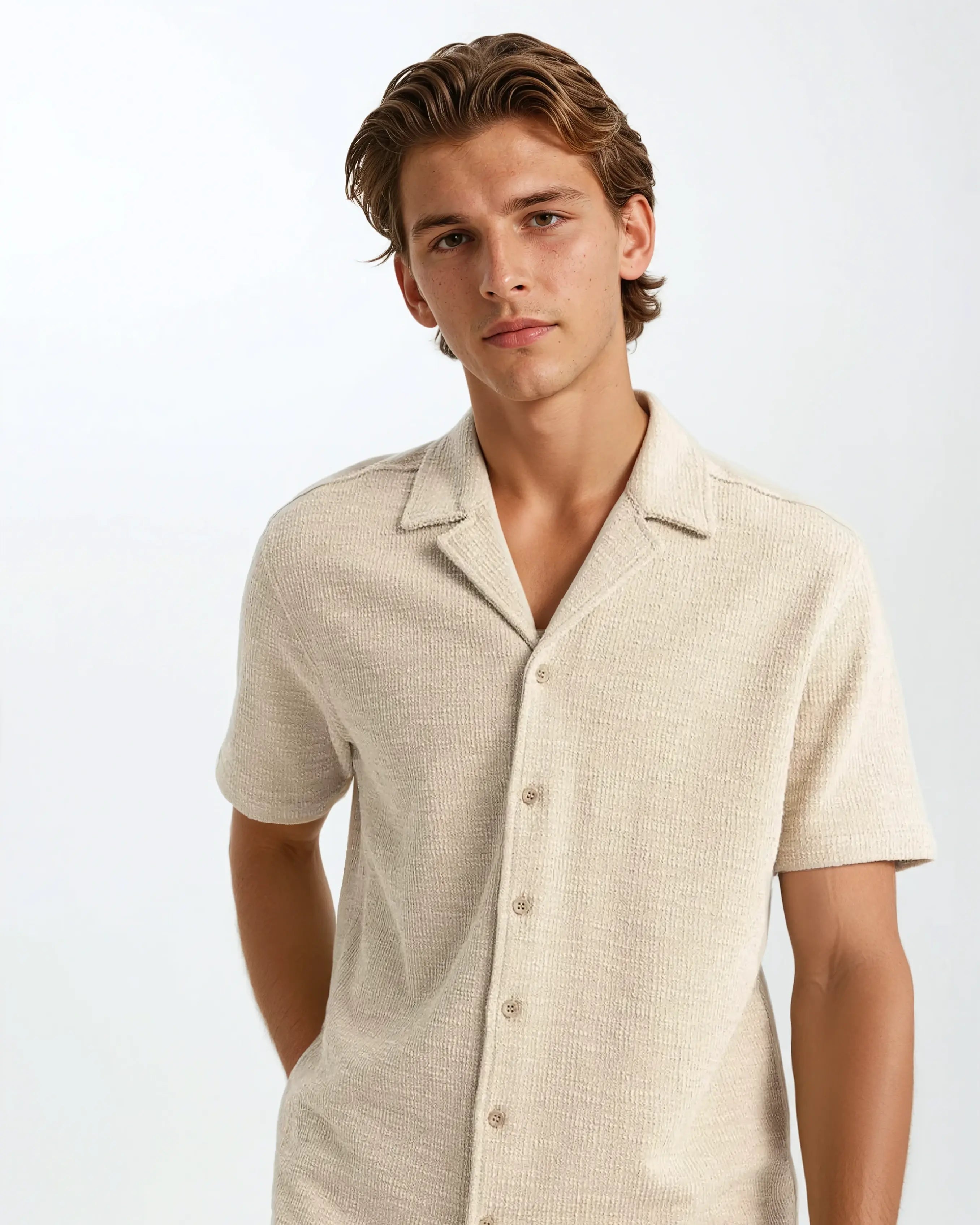 Wafel Shirt Beige