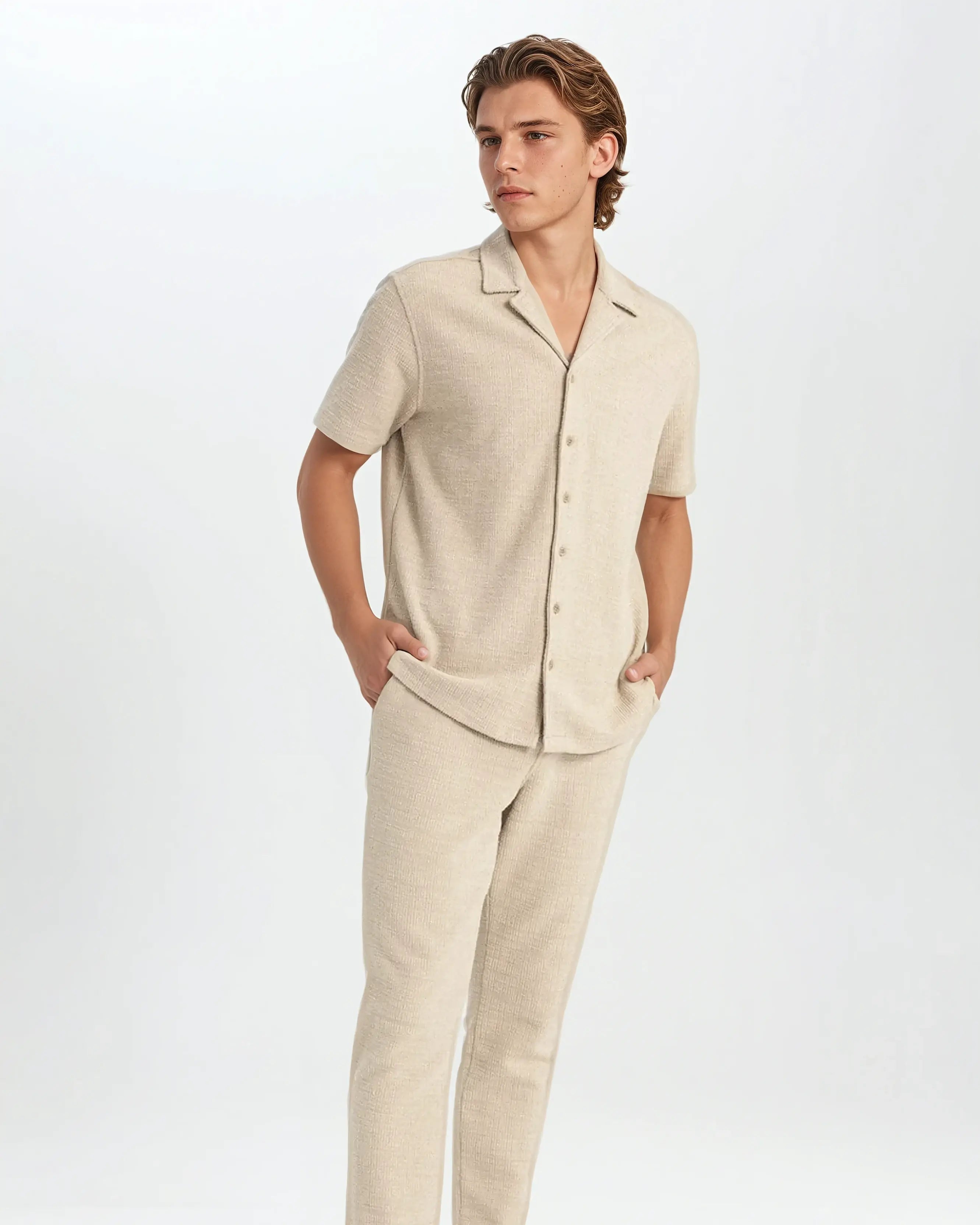Wafel Shirt Beige