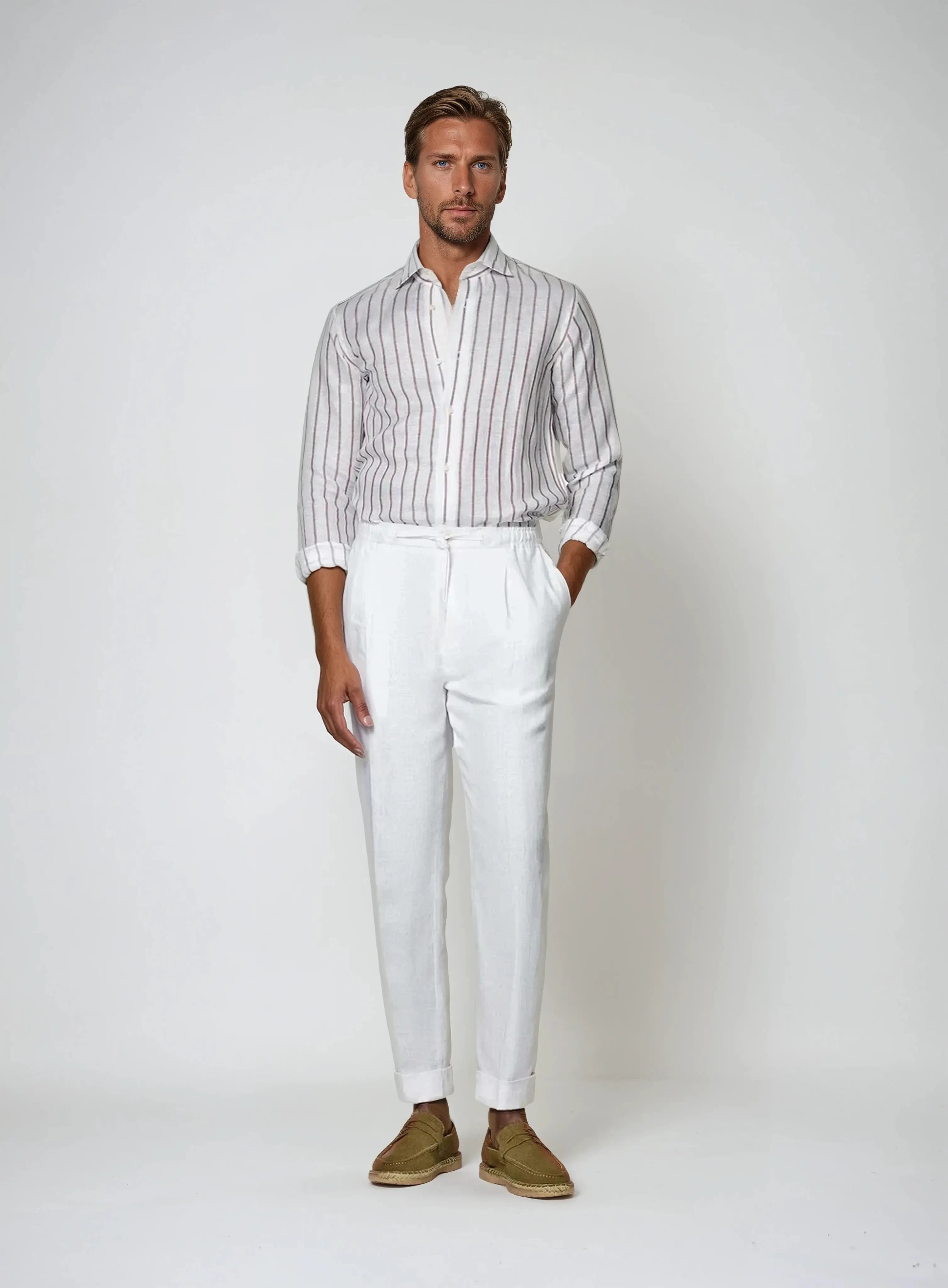 Sea Side Linnen Broek - Wit